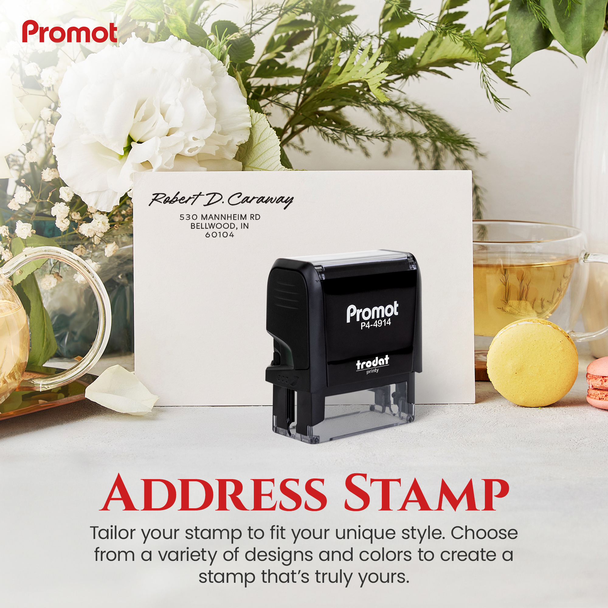 Address Stamp D2 (Extra Large) 4-Line hover